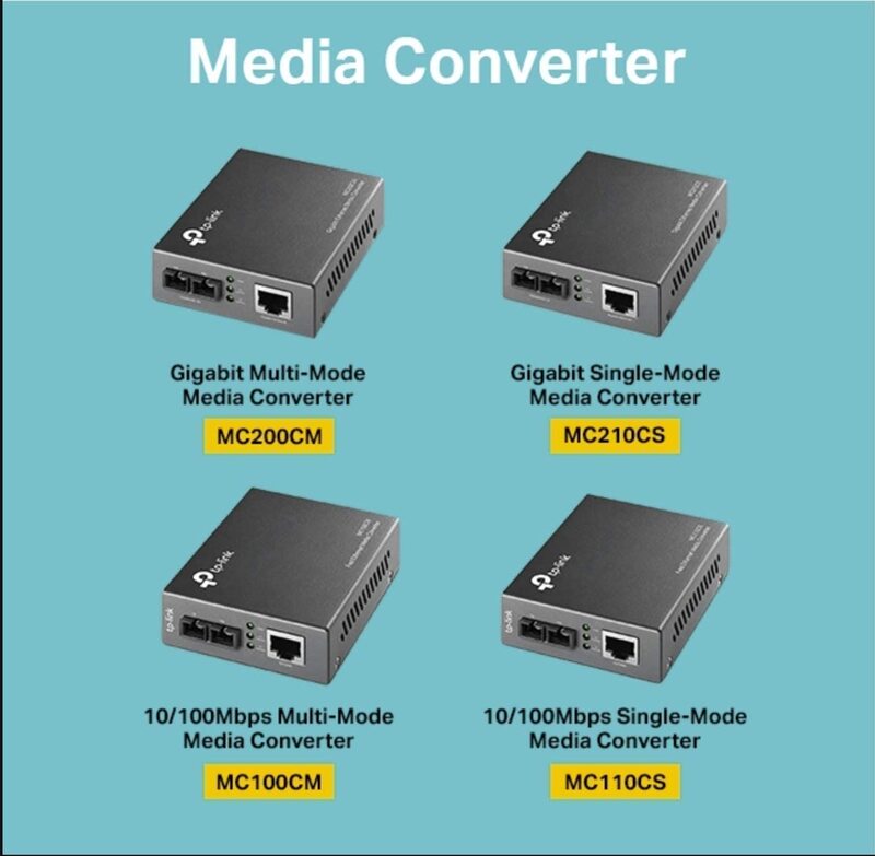 TP-Link Gigabit SFP to RJ45 Fiber Media Converter, MC210CS, Grey