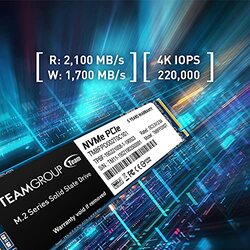 TeamGroup 512GB MP33 PRO SLC Cache 3D NAND TLC NVMe 1.3 PCIe Gen3x4 M.2 2280 Internal SSD, TM8FPD512G0C101, Multicolour
