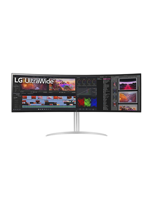 

LG 49 Inch UltraWide Curved DQHD Monitor with Nano IPS Display & USB Type-C, 49WQ95C, Black/Silver