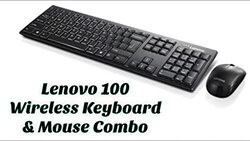 Lenovo 100 Wireless English Keyboard & Mouse, Black