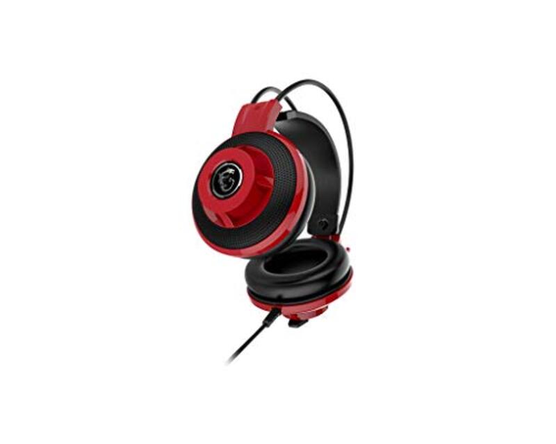 MSI Wired DS501 Stereo Gaming Headset with Mic for PC, Red