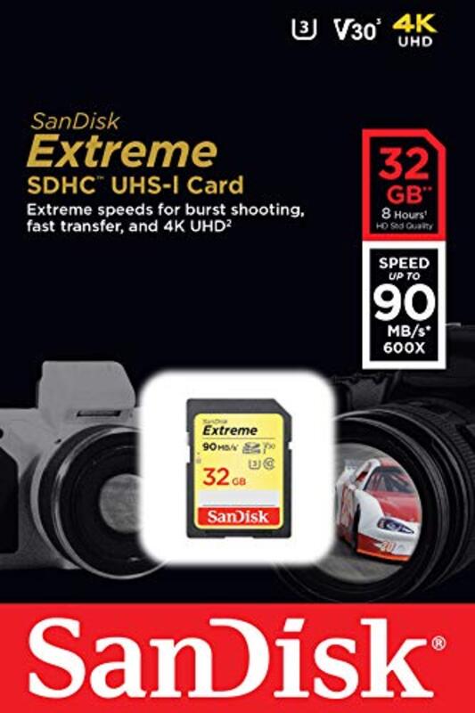 SanDisk 32GB Extreme SDHC Memory Card