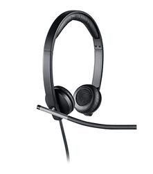 Logitech H650e Stereo Wired Over-Ear Headset with Noise Cancelling Microphone, Black
