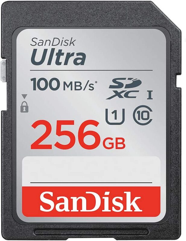 Sandisk 256GB Ultra SDXC UHS-I 100MB/S C10 U1 Full HD Memory Card, SDSDUNR-256G-GN6IN, Multicolour