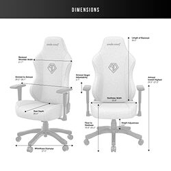 Anda Seat Phantom 3 Series Premium Gaming Chair with Neck Pillow and Lumbar Back Suppor Fabric, Grey