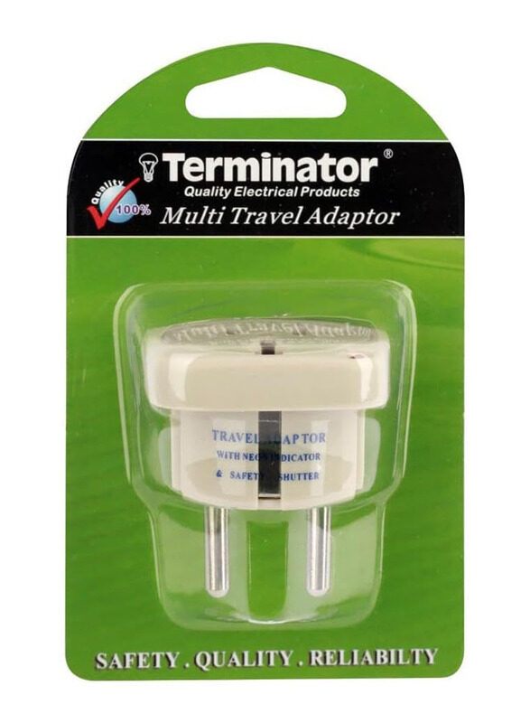 

Terminator Multi Travel UK Wall Charger, Shutter & Indicator, White
