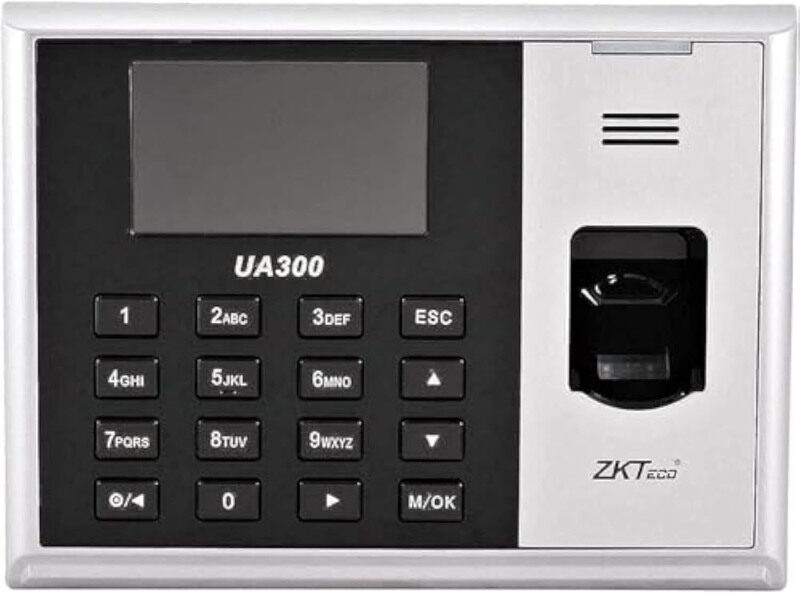 

Zkteco Biometric Time and Attendance Terminal UA 300, Black/Silver