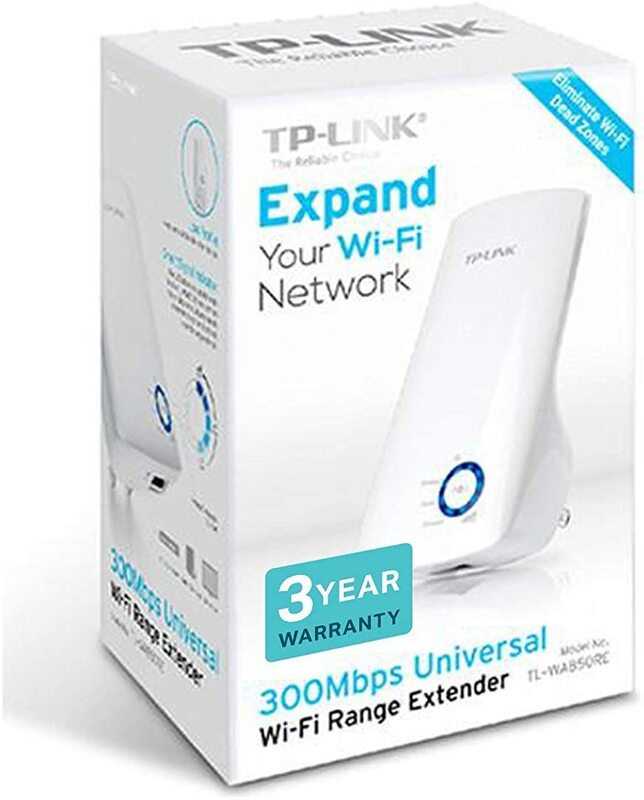 TP-Link TL-WA850RE 300Mbps Wi-Fi Range Extender, White