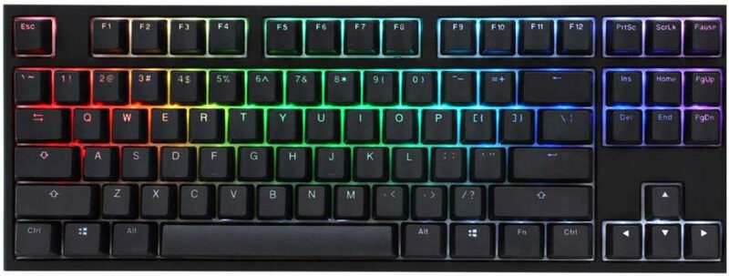 

Multiple Ducky One 2 RGB TKL Seamless Double Shot Cherry Speed Silver, DKON1787ST, Black