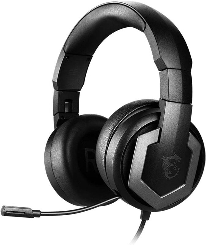 

Multiple MSI Immerse GH61 Hi-Res Wired Virtual 7.1 Surround Sound Built-in ESS DAC & AMP 3D Audio Swappable Over Ear Gaming Headset for PC/Mac/PS4/Xbox, Black