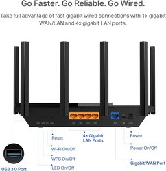 TP-Link Archer AX73 AX5400 Dual-Band Gigabit Wi-Fi 6 Router, Black