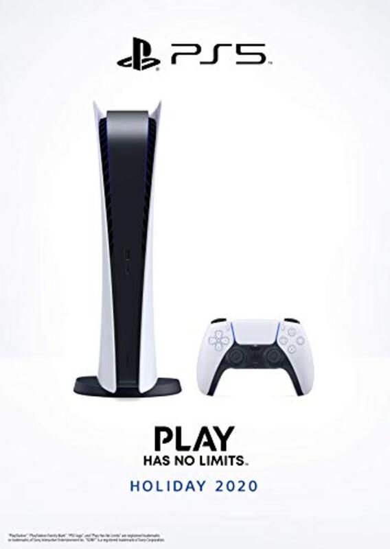 PlayStation Digital Edition UAE Version Console for PlayStation 5 with 1 Controller, White