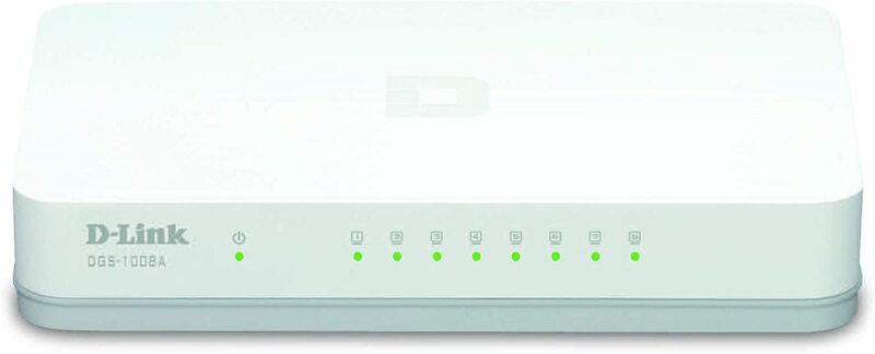 D-Link 8-Port Gigabit Desktop Switch, DGS-1008A, White