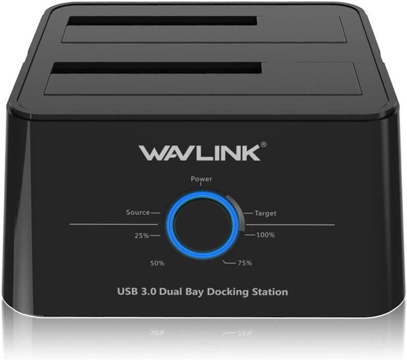 

Universal Wavlink USB 3.0 Dual Bay SATA External Hard Drive Docking Station, Black