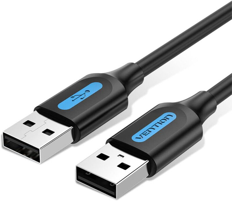 

Vention 1.5-Meters Nickel-Plated USB Braided Cable, 2.0 USB Type A Male to USB Type A Male for Tablet, Black