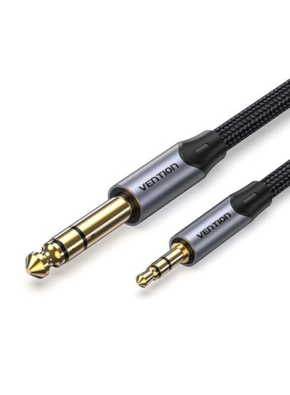 

Vention 1.5-Meter USB Cable, 3.5 mm Jack to 6.3 mm Jack Audio Guitar Mixer Amplifier Speaker Cable, Black