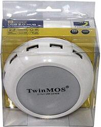 TwinMOS 10 Ports Usb 2.0 High Performance USB Hub, White