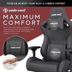 Anda Seat Adjustable Swivel Gaming Chair, Black