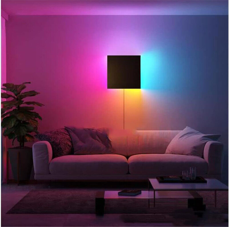 

Gadgeton Modern Square LED Wall Light with Remote Control, 745610, Black