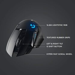 Logitech G G502 Lightspeed Wireless Gaming Mouse, Black