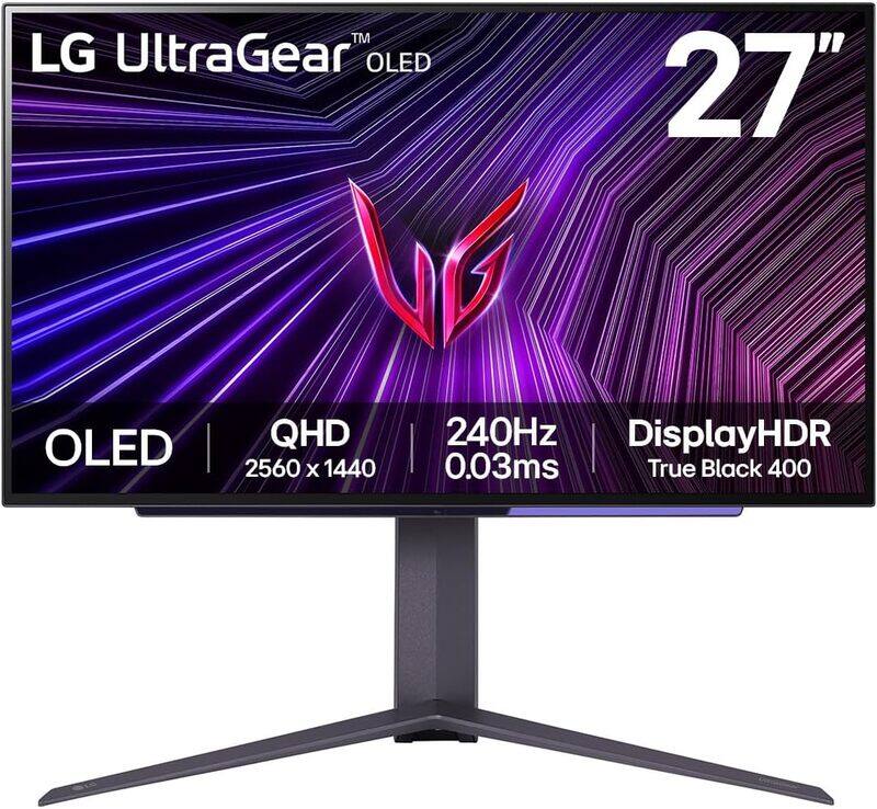 

LG 27GS95QE-B PC monitor 67.3 cm 26.5inch 2560 x 1440 pixels Quad HD OLED Black,OLED 27IN 2560 X 1440 0.03MS 16:09 HDMI 2.1 X2