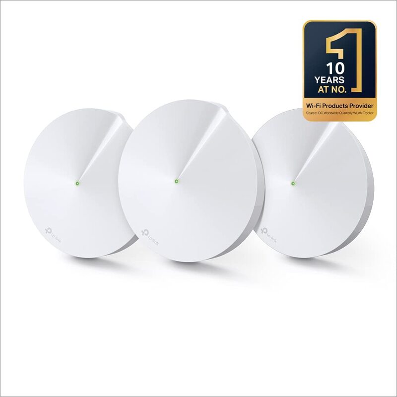 TP-Link Deco M9 Plus AC 2200 Smart Home Mesh Wi-Fi System, Pack of 3 Units, White