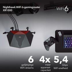 Netgear XR1000 AX5400 Nighthawk Pro Gaming 6-Stream WiFi 6 Router, Black