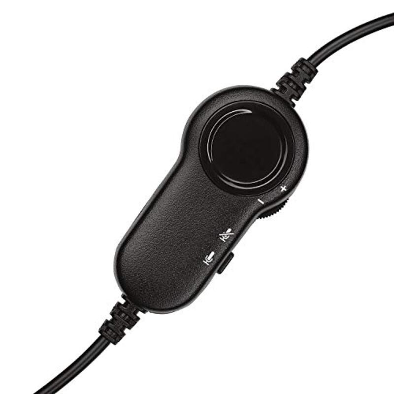Logitech H151 Wired Over-Ear Stereo Headset with Rotating Noise Cancelling Microphone, Black