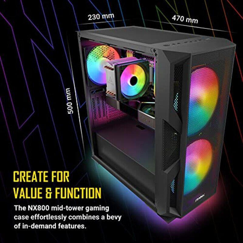 Antec Nx Series Nx800 Mid Tower E-Atx Gaming Case, Black