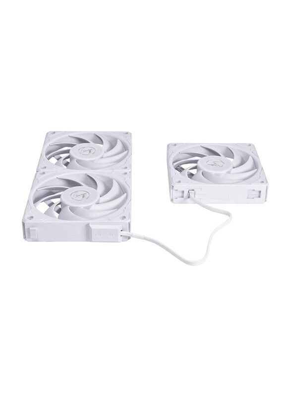 

Lian Li PWM 120mm 2600RPM Case Fans with Controller and 28mm Thickness Extension Cable, White