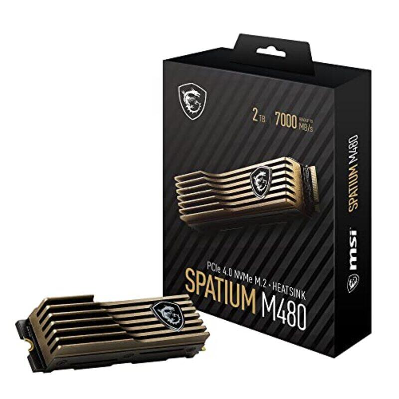 

MSI Spatium M480 Pcie 4.0 Nvme M.2 2Tb Hs Internal SSD, S78-440Q100-P83, Bronze