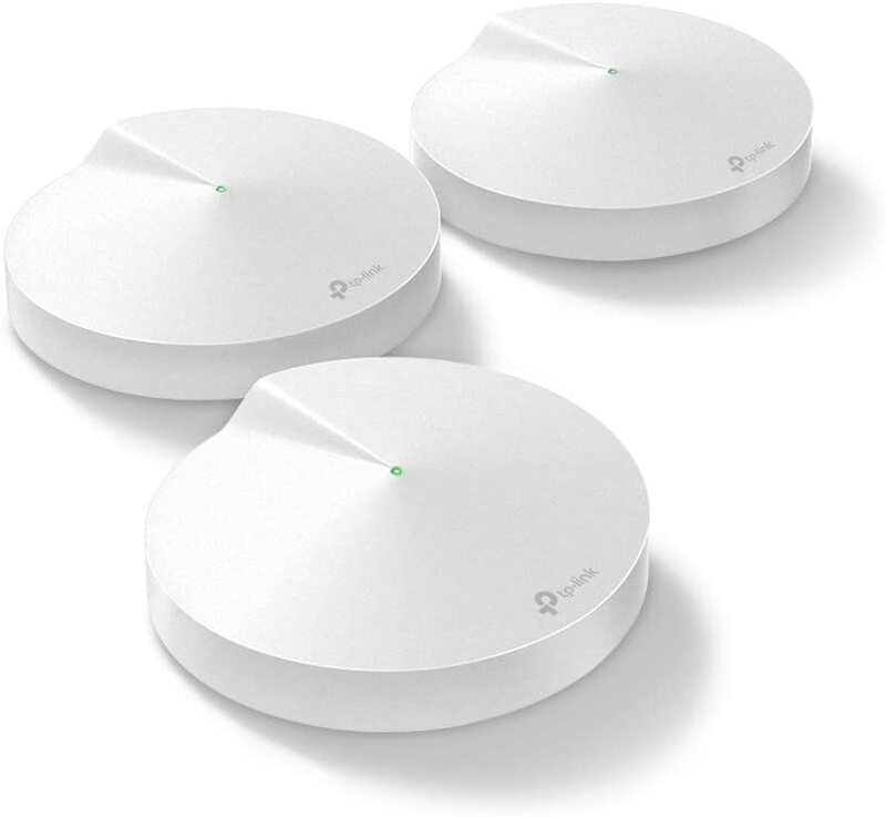 TP-Link Deco M5 Whole Home Mesh Wi-Fi System, Up To 5500 Sq Ft Coverage, Compatible With Amazon Echo/Alexa, Antivirus Security Protection & Parental Controls, 3 Packs, White