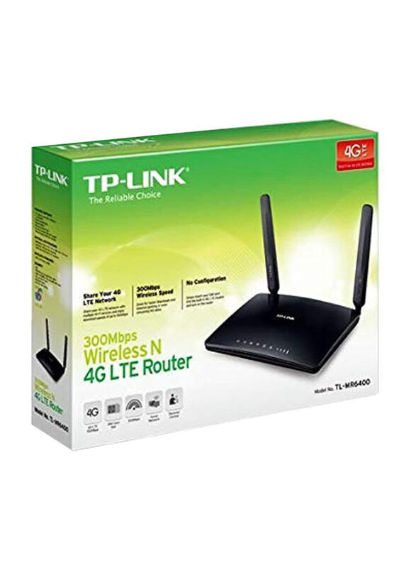 

TP-Link TP LINK Wireless N 4G LTE Router, TL-MR6400, Black