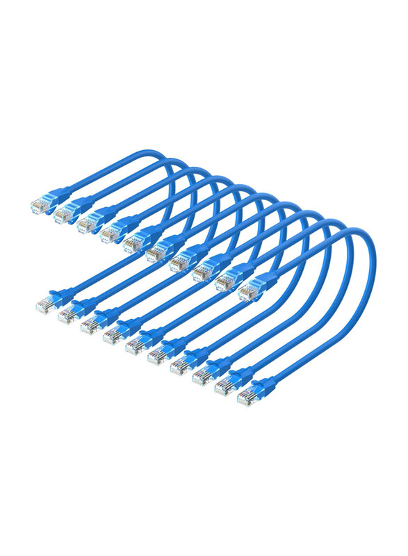 

Vention 0.5-Meter 1000Mbps 250MHz Cat.6 UTP Series Copper Clad Patch Cable with Aluminum Foil & PVC Plastic Casing, Ethernet to Ethernet, Blue