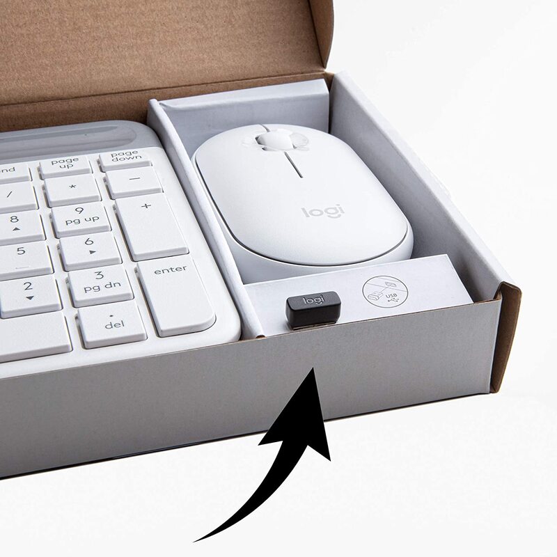 Logitech MK470 Slim Wireless English Keyboard and Mouse Combo Set, Graphite