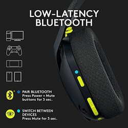 Logitech G435 Ultra Lightweight Lightspeed & Bluetooth Wireless Gaming Headset, Black