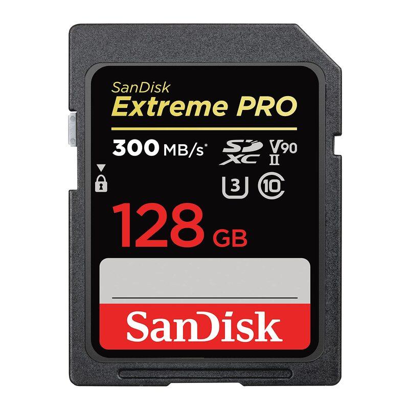 SanDisk 128GB Extreme Pro SDXC UHS II Memory Card