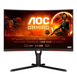 AOC 27-inch Full HD Curved LED Gaming Monitor, C27G3U, Black