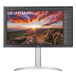 LG 27 inch UHD IPS LCD Monitor, 27UP650-W, Silver