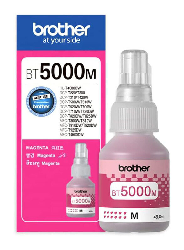 

Brother Genuine BT5000M Magenta Ultra High Yield Ink Bottle, 48.8ml