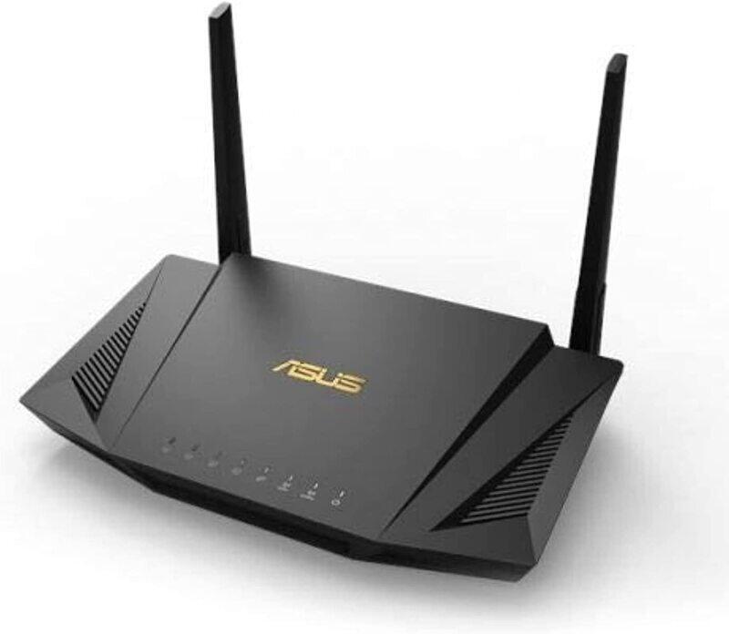 

ASUS Rt Ax56u Dual Band Wifi 6 802.11ax Router, Supporting Mu Mimo & Ofdma Technology with Aiprotection Pro Network Security AI Mesh, Ax1800, Black