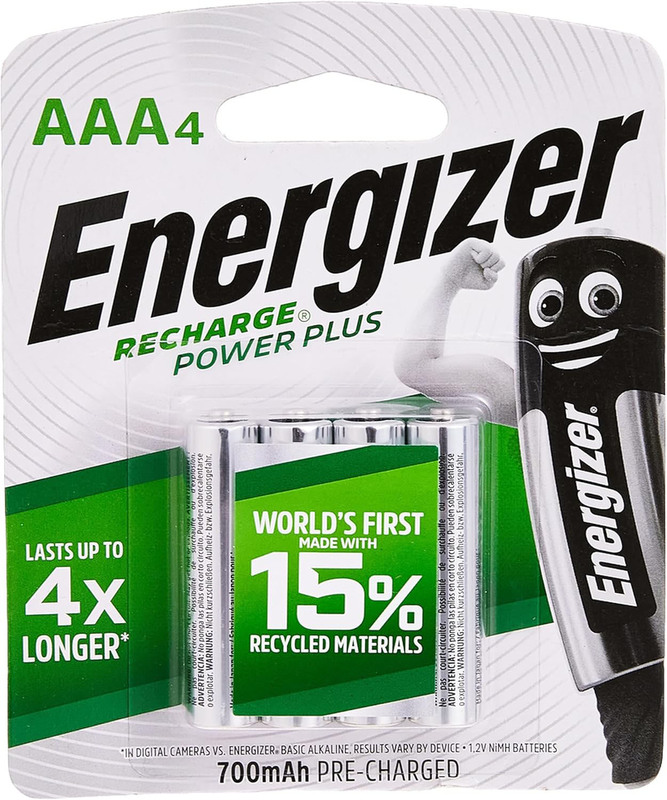 

Energizer Rechargeable Power Plus AAA Batteries, 4 Pieces, Silver