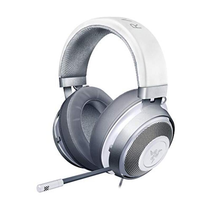 Razer Wired Kraken - Multi-Platform Gaming Headset with Mic, Mercury White