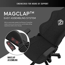 Anda Seat Phantom 3 Series Premium Gaming Chair with Neck Pillow and Lumbar Back Suppor Fabric, Black