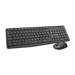 Logitech Wireless English Keyboard and Mouse Combo, Mk235, Grey