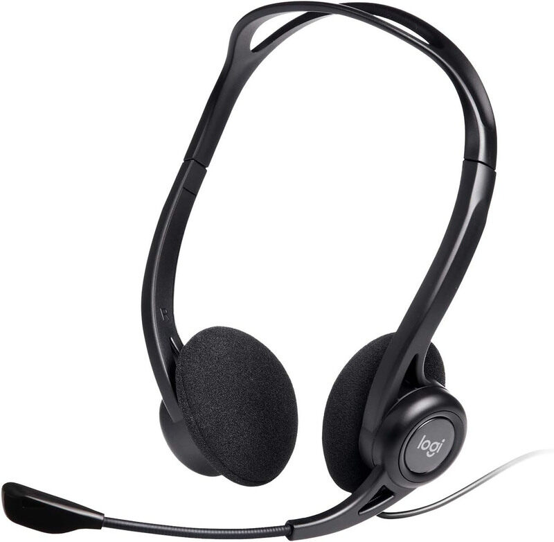 

Logitech 960 USB Cable On-Ear Noise Cancelling Headphone with Mic, Black