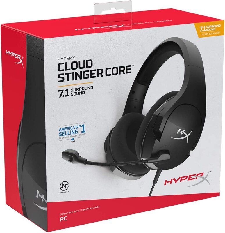 HyperX Cloud Stinger Core Wired Gaming Headset, Black