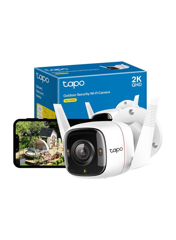 

Tapo 4MP 2K QHD Outdoor Security Camera, C320WS, White