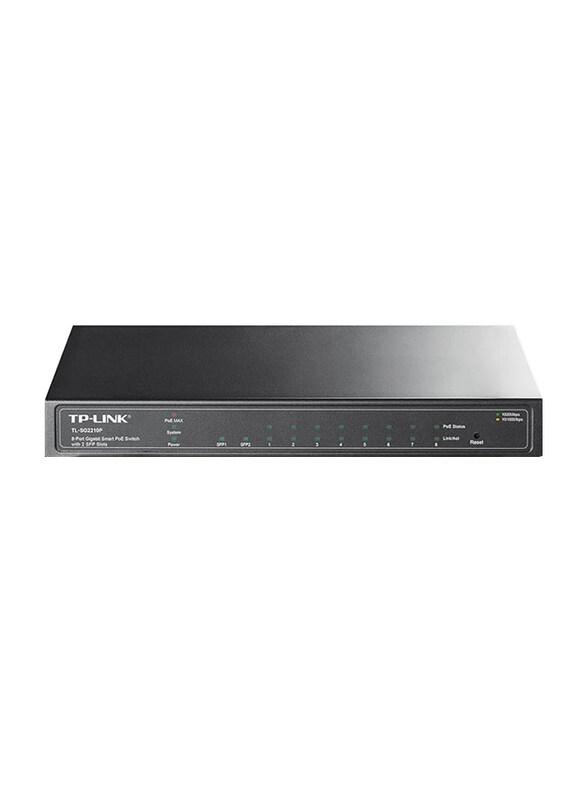 

TP-Link 8 Port Gigabit Smart PoE Switch, TL-SG2210P, Black