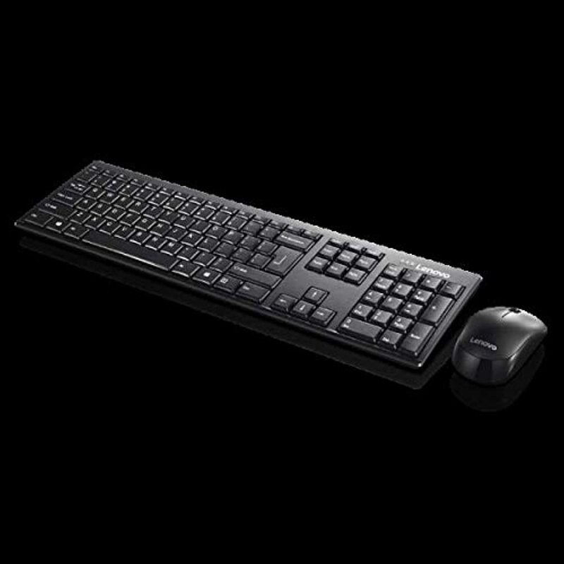Lenovo 100 Wireless English Keyboard and Mouse Combo, Black